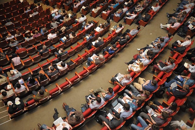 Arial view of auditorium